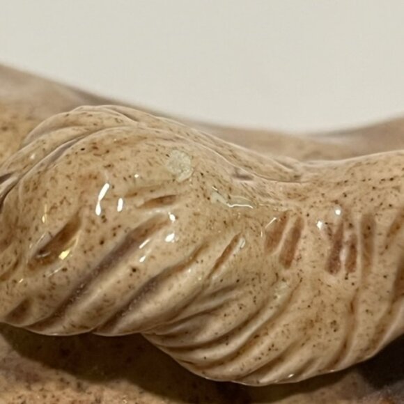 Peanut with Squirrel Ceramic Pottery Glazed trinket dish Candy storage dish - Picture 2 of 6